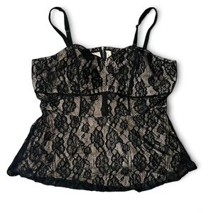 Torrid Black Lace Overlay Top